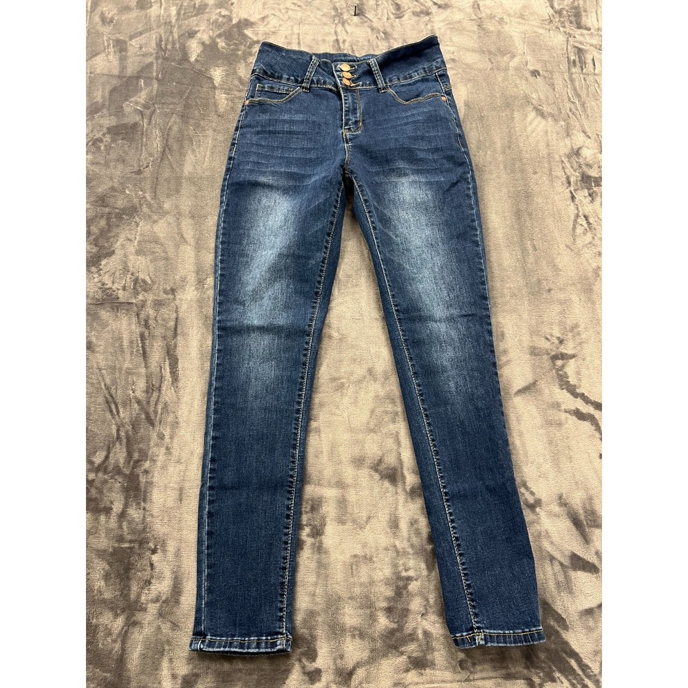 Bamboo Jeans Womens 9 Blue Denim Stretch Medium Wash Streetwear Skinny Leg